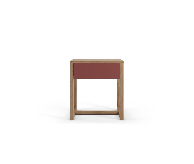 Mesa de cabeceira bore 1 gaveta cor carvalho e castanho - conforama