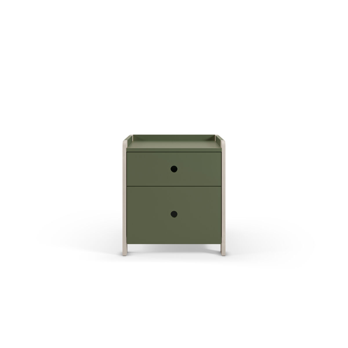 Mesa de cabeceira terril ii 2 gavetas cor verde - conforama