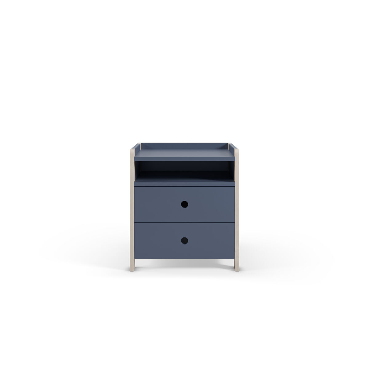 Mesa de cabeceira terril 2 gavetas cor bleu - conforama