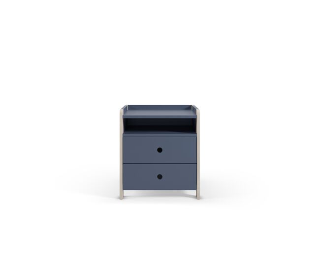 Mesa de cabeceira terril 2 gavetas cor bleu - conforama