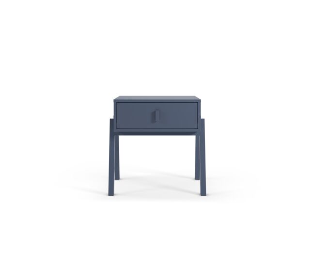 Mesa de cabeceira veleta 2 gavetas cor azul - conforama