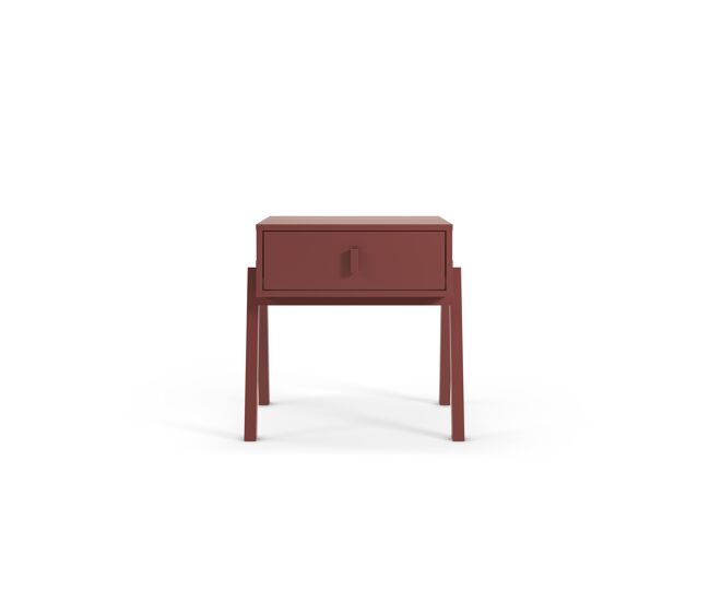 Mesa de cabeceira veleta 2 gavetas cor castanho - conforama