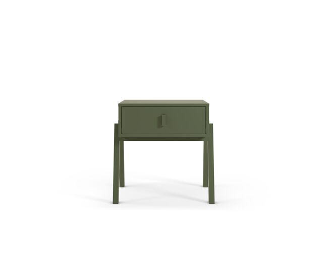 Mesa de cabeceira veleta 2 gavetas cor verde - conforama
