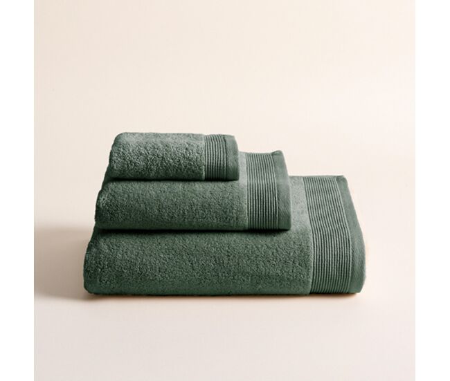 Toalha zaira em algodão felpudo americano 50x100cm cor verde - conforama