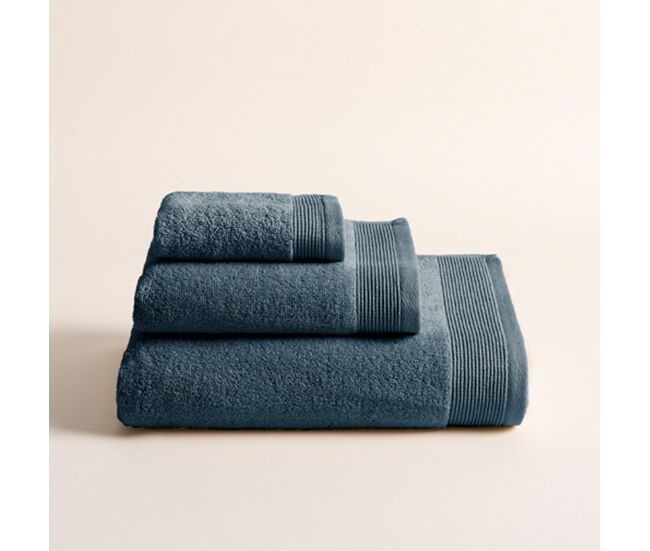 Toalha zaira em algodão felpudo americano 70x140cm cor azul - conforama