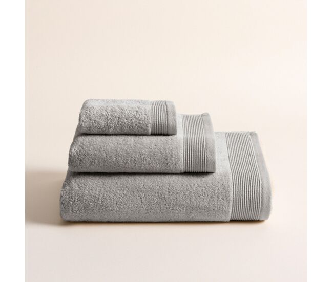 Toalha zaira em algodão felpudo americano 100x150cm cor prata - conforama
