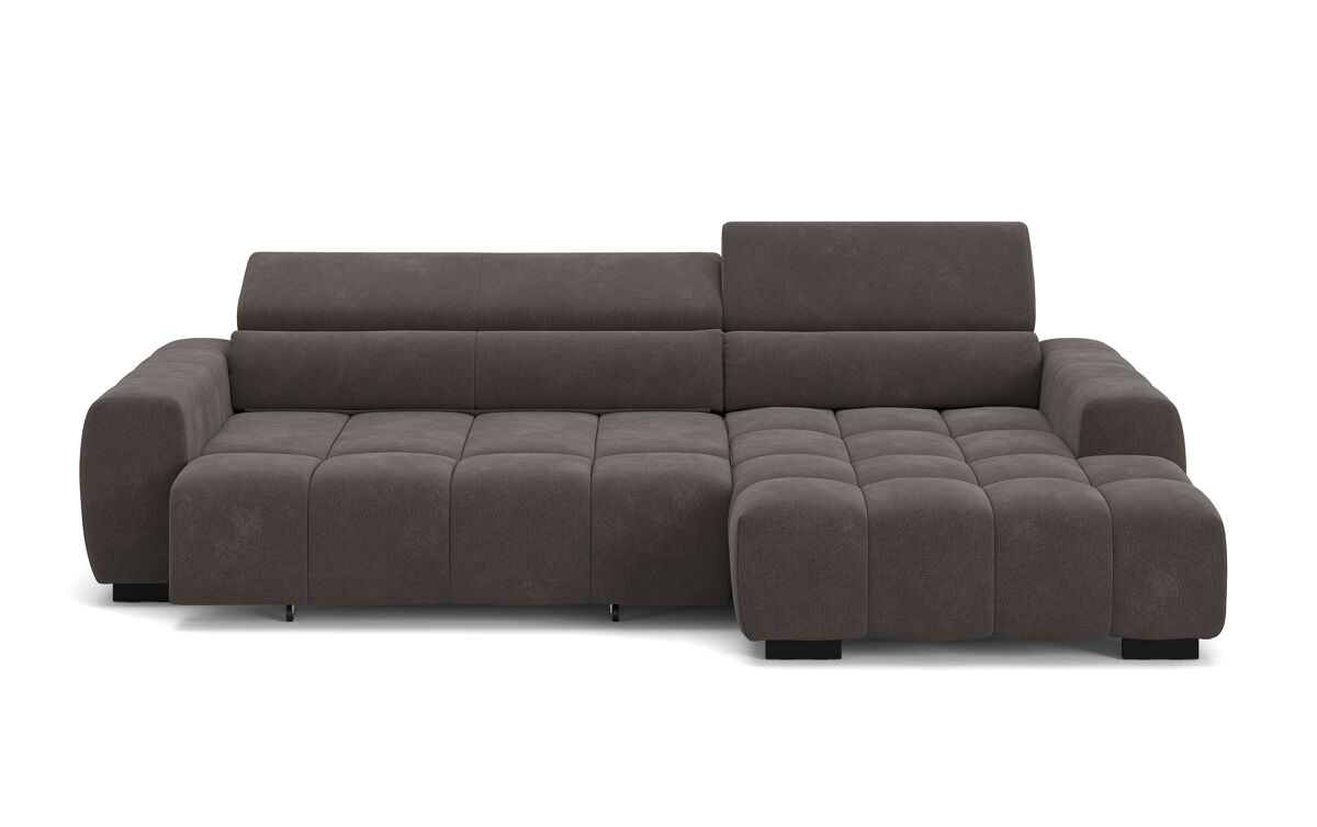 Chaise longue direita alberta com relax elétrico cinza escuro