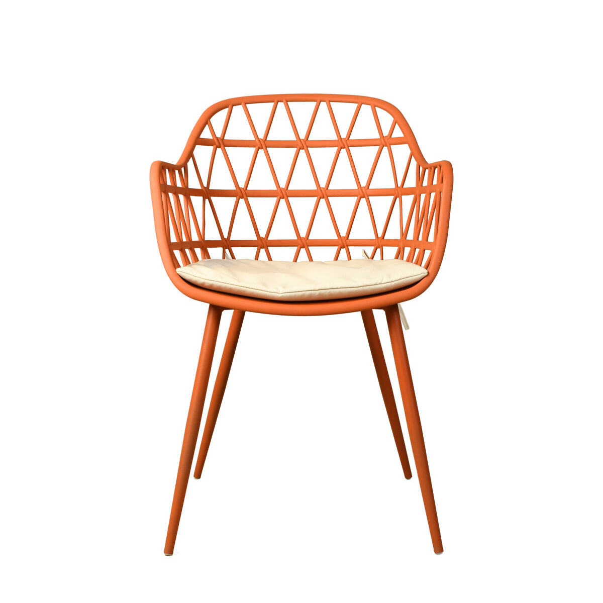 Conjunto de 2 cadeiras de cozinha fixas nest terracota
