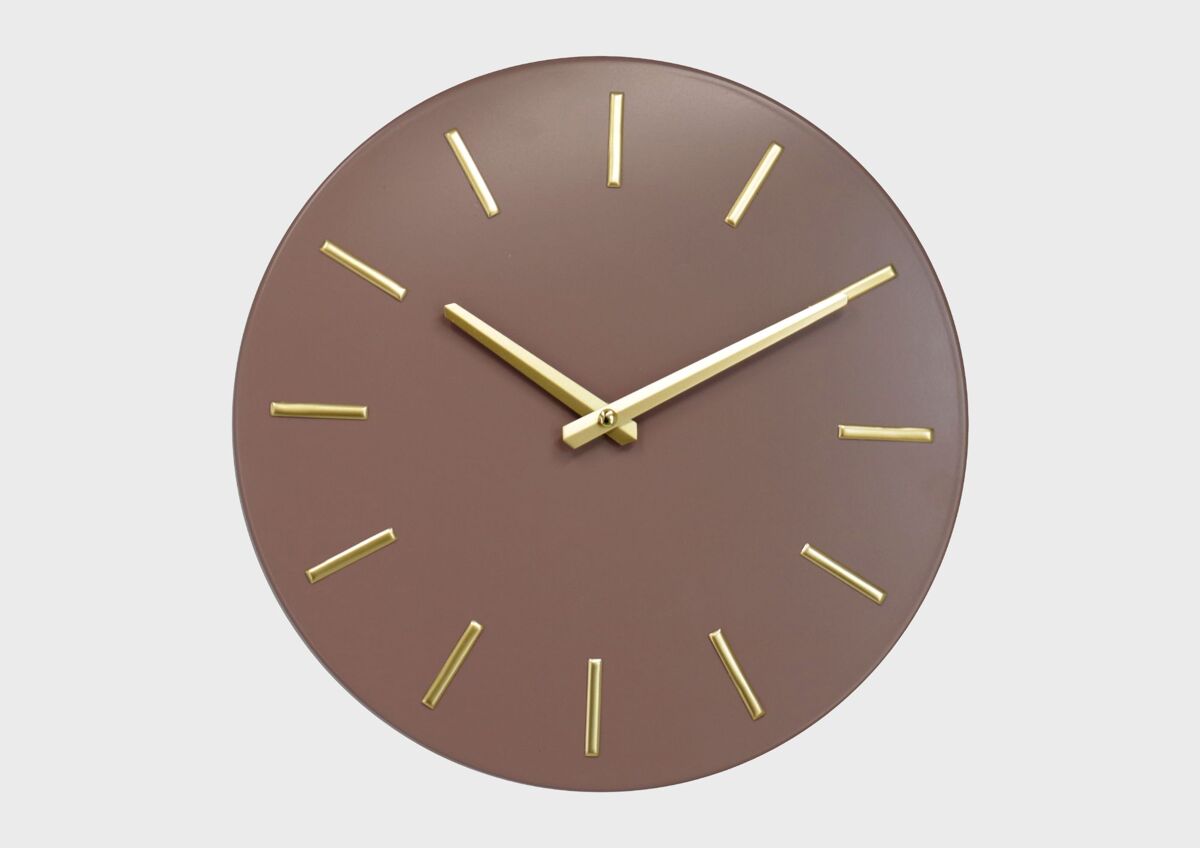 Relógio de parede pink gold metal 30cm