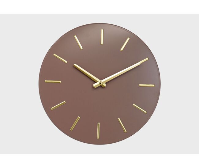 Relógio de parede pink gold metal 30cm