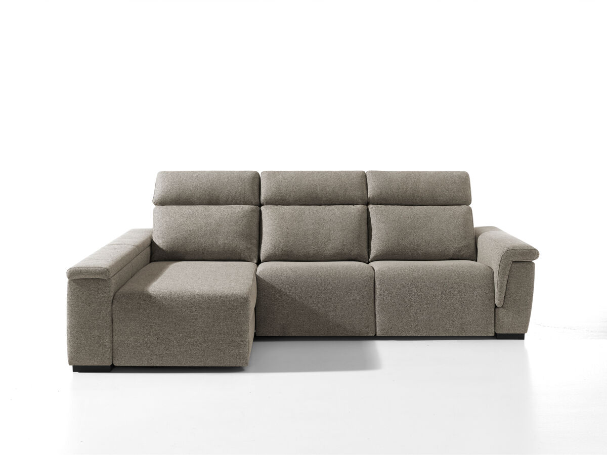 Chaise longue esquerda adria relax elétrico cor vison