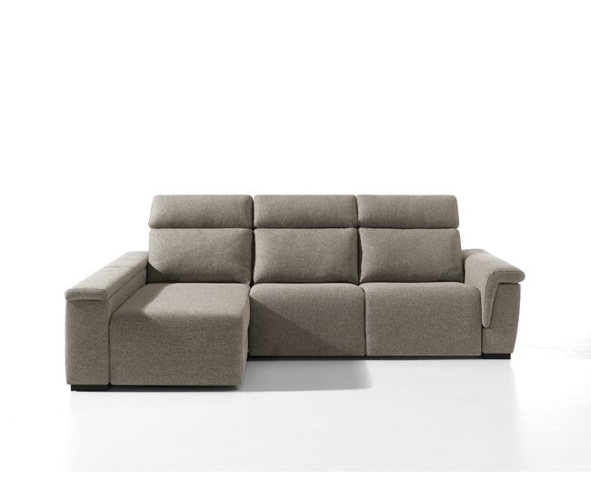 Chaise longue esquerda adria relax elétrico cor vison