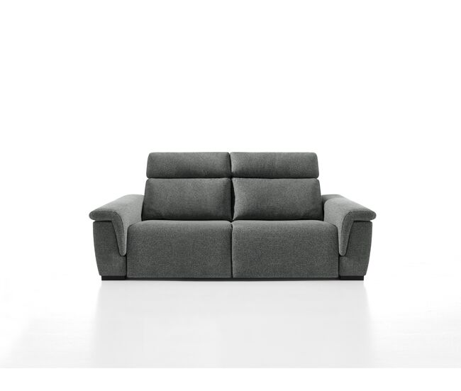 Sofá 3 lugares xl relax électrique adria ii cor gris escuro