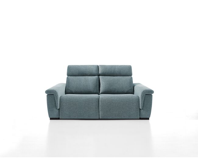 Sofá 3 lugares l relax elétrico adria ii cor azul