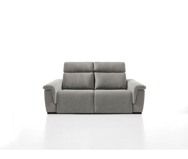 Sofá 3 lugares l relax elétrico adria ii cor cinza