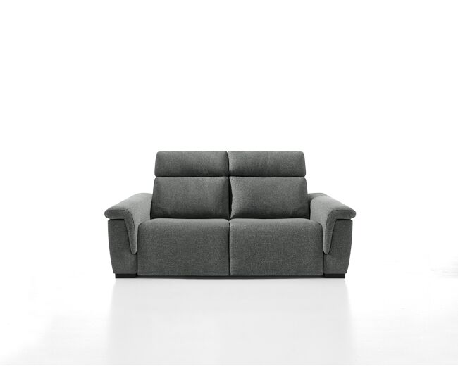 Sofá 3 lugares l relax électrique adria ii cor gris escuro