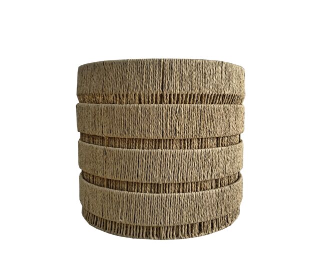Cesto fibra vegetal kaia l 33x38x38cm