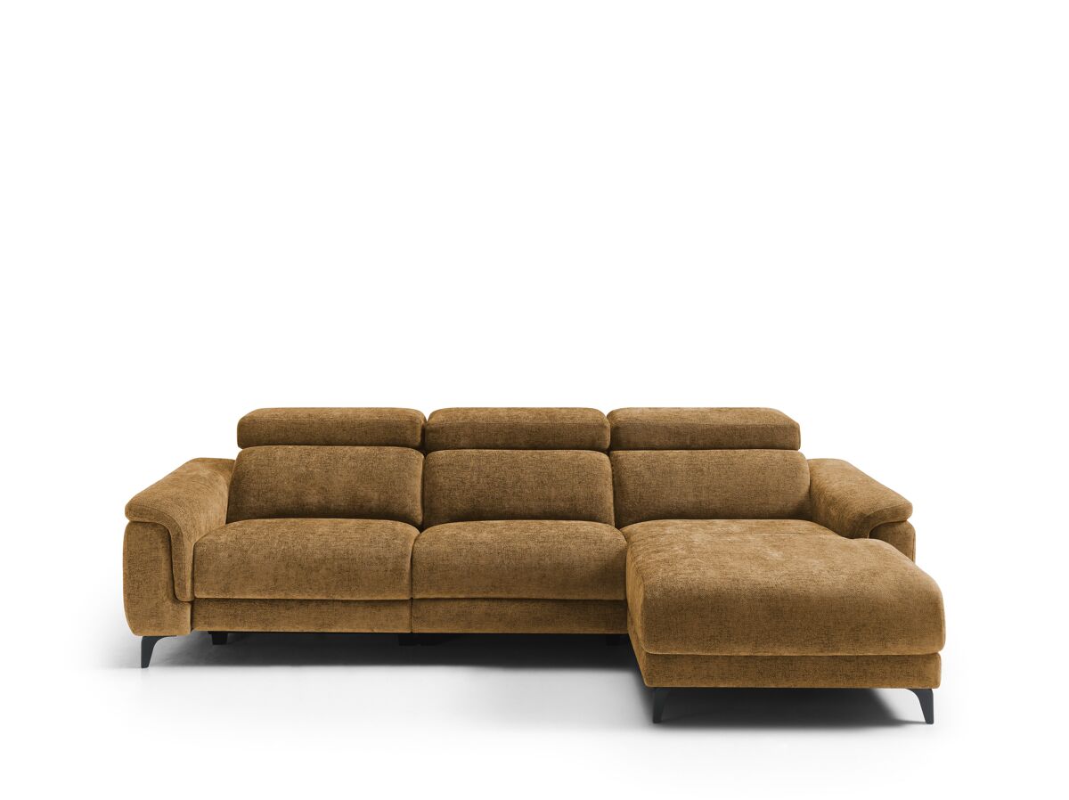 Chaise longue direita relax elétrico eos cor mostarda