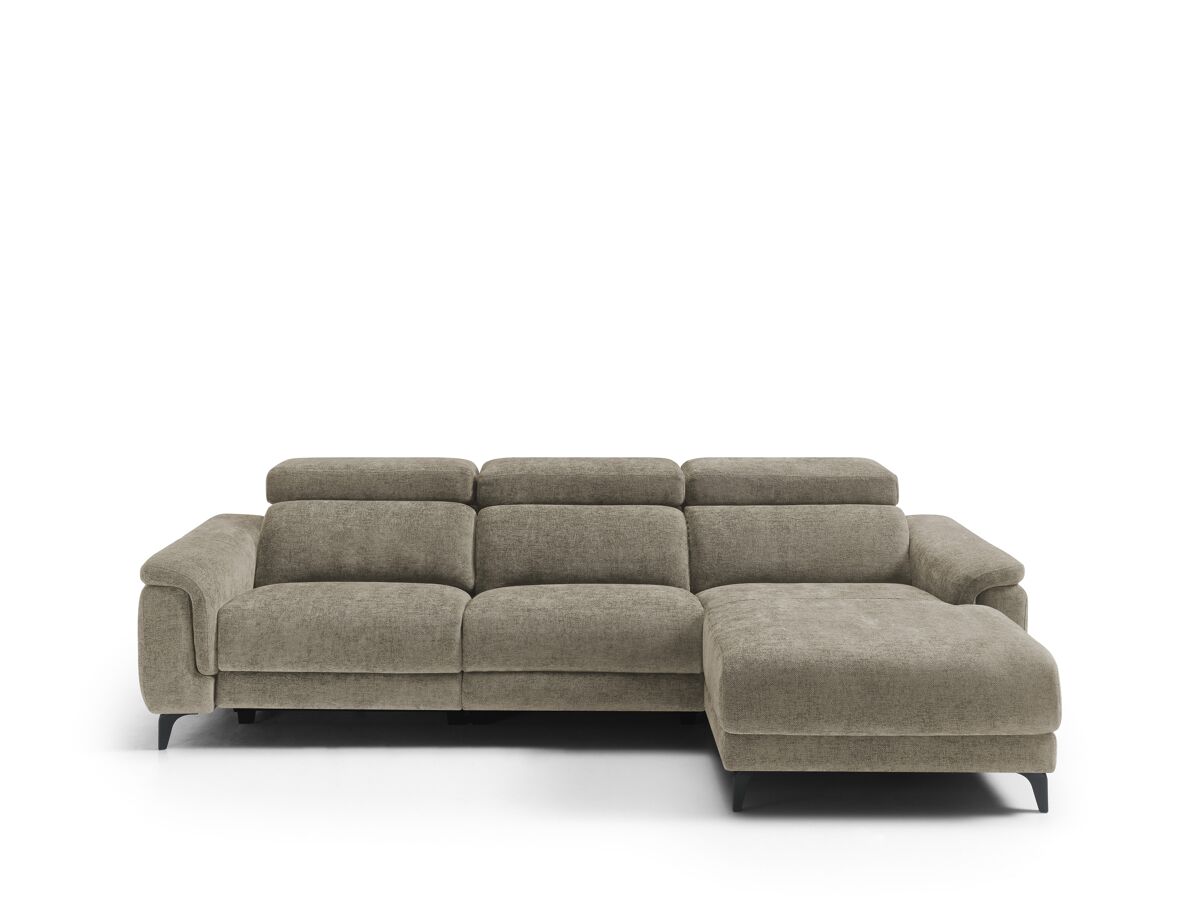 Chaise longue direita relax elétrico eos cor bege
