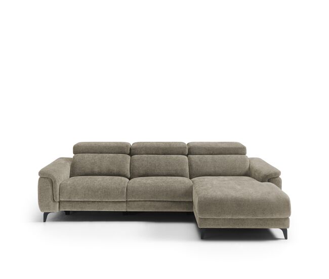 Chaise longue direita relax elétrico eos cor bege
