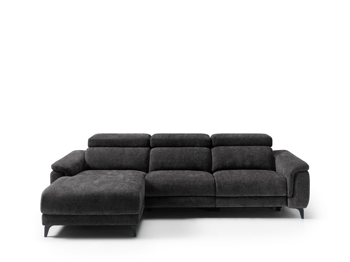 Chaise longue esquerda relax électrique eos cor gris escuro