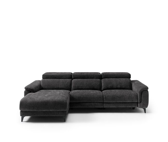 Chaise longue esquerda relax électrique eos cor gris escuro