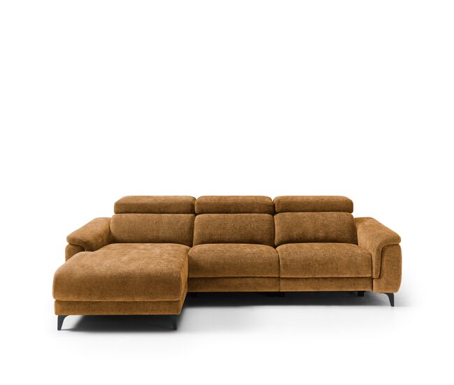 Chaise longue esquerda relax électrique eos cor mostarda