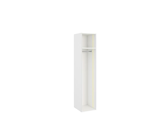 Roupeiro nature com led porta à direita 51cm branco mate