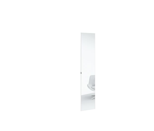 Porta nature espelho puxador incorporado 49,2cm branco mate