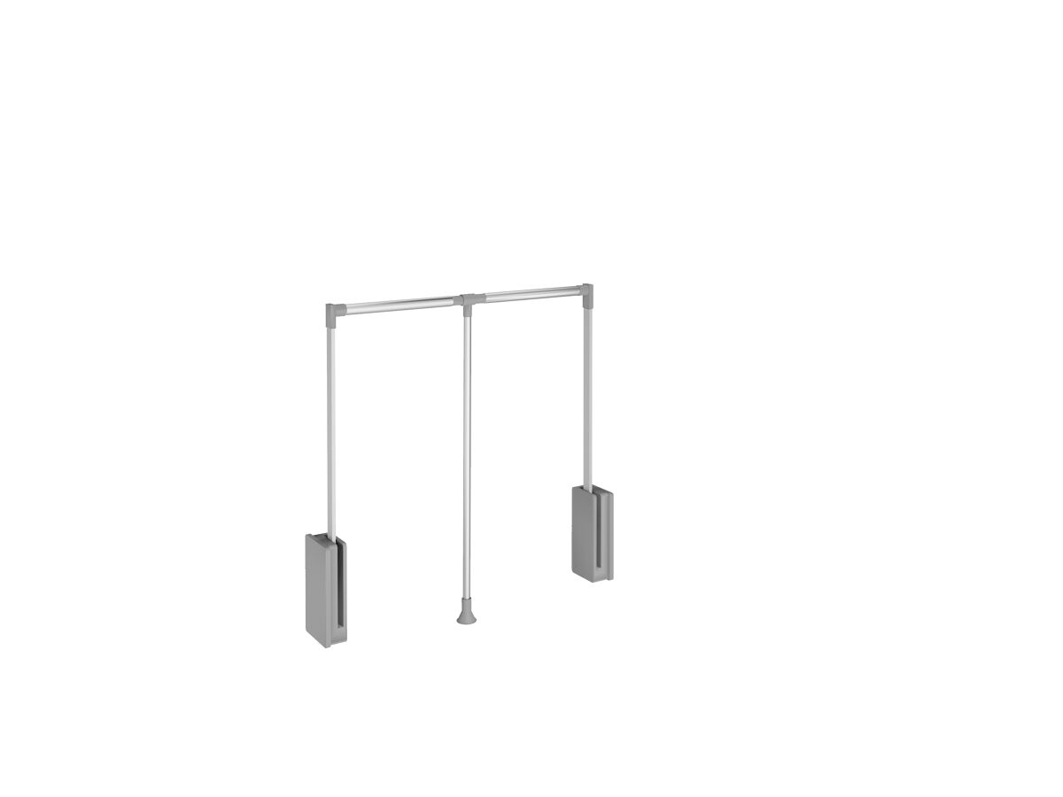 Varão suspenso nature regulável 83 a 115cm alumínio cinza