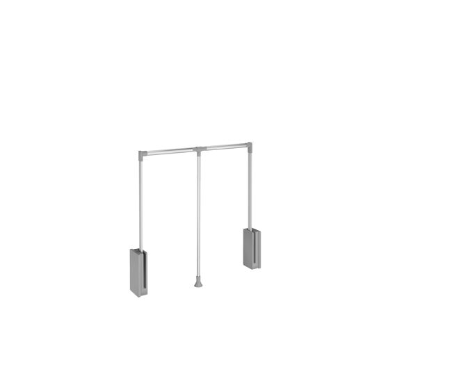Varão suspenso nature regulável 83 a 115cm alumínio cinza