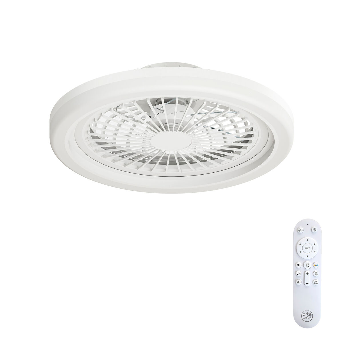 Ventoinha de teto ELEN RGB LED 7 pás ocultas 20W 49cm