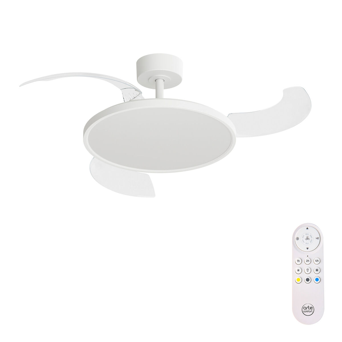 Ventoinha de teto retrátil NEXUS M LED 30W 107cm de diâmetro