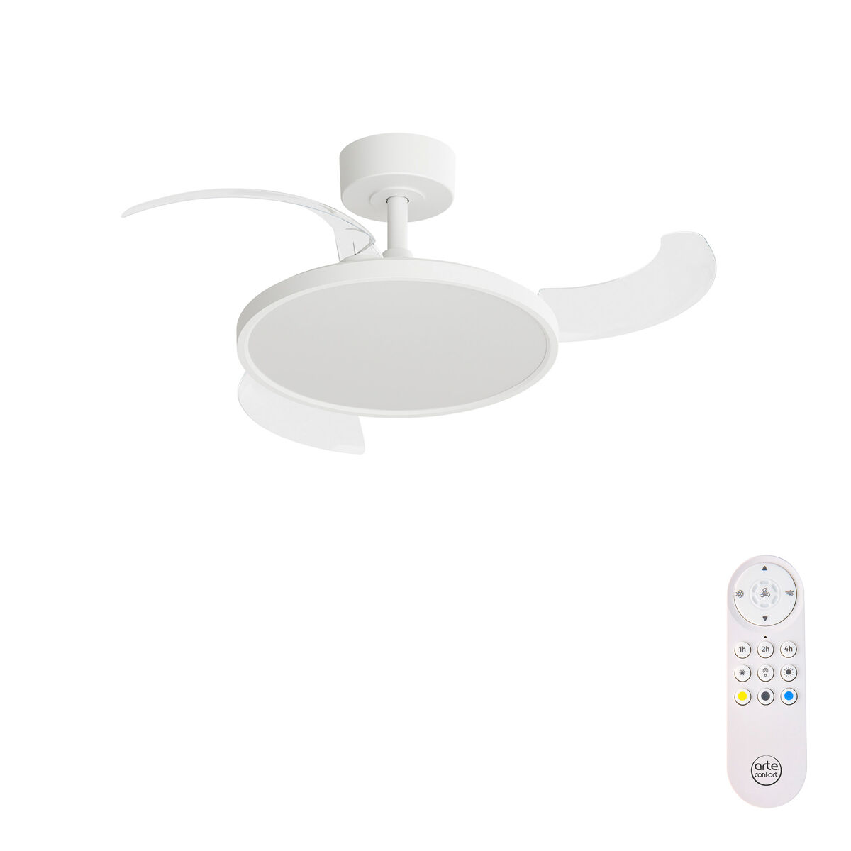 Ventoinha de teto retrátil NEXUS S LED 20W 91cm de diâmetro