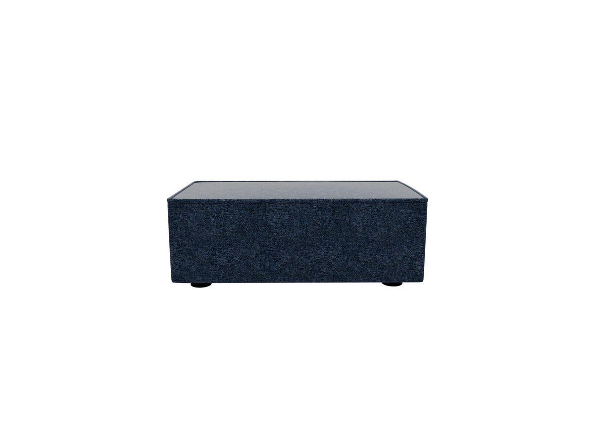 Puff lugano em tecido 3 cor azul