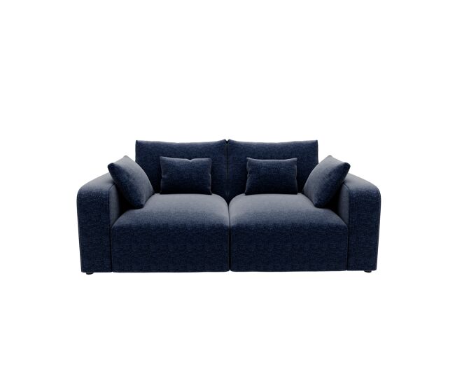 Sofá verona de 3 lugares em tecido 2 cor bleu