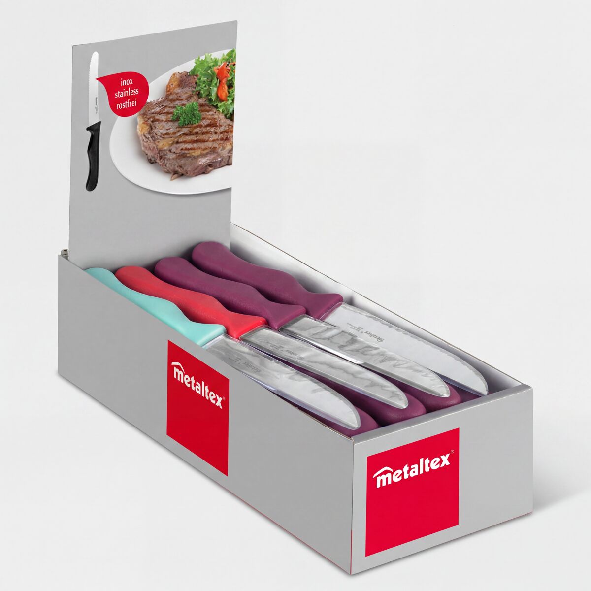 Faca de bife BASIC cores sortidas