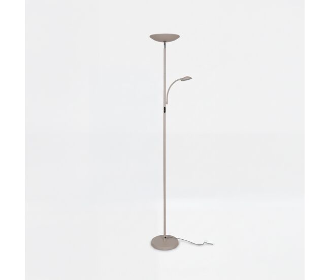 Candeeiro de pé com brazço dunia led 18w 6500k 175x25cm bege