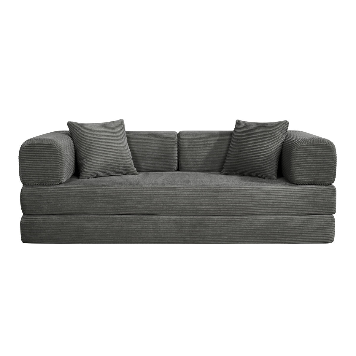 Sofá cama julia 3 lugares gris escuro