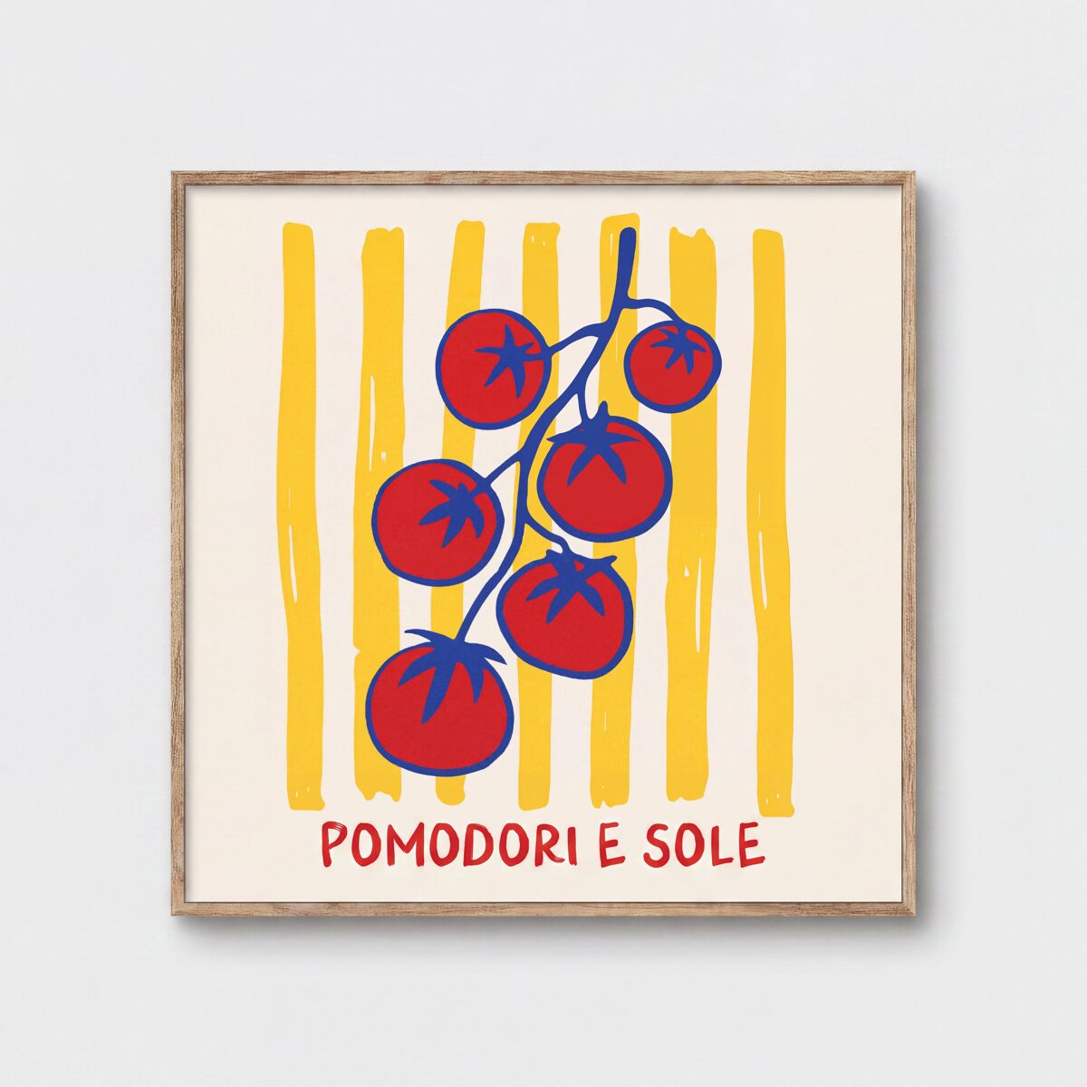 Quadro deco art POMODORI 40x40cm com moldura