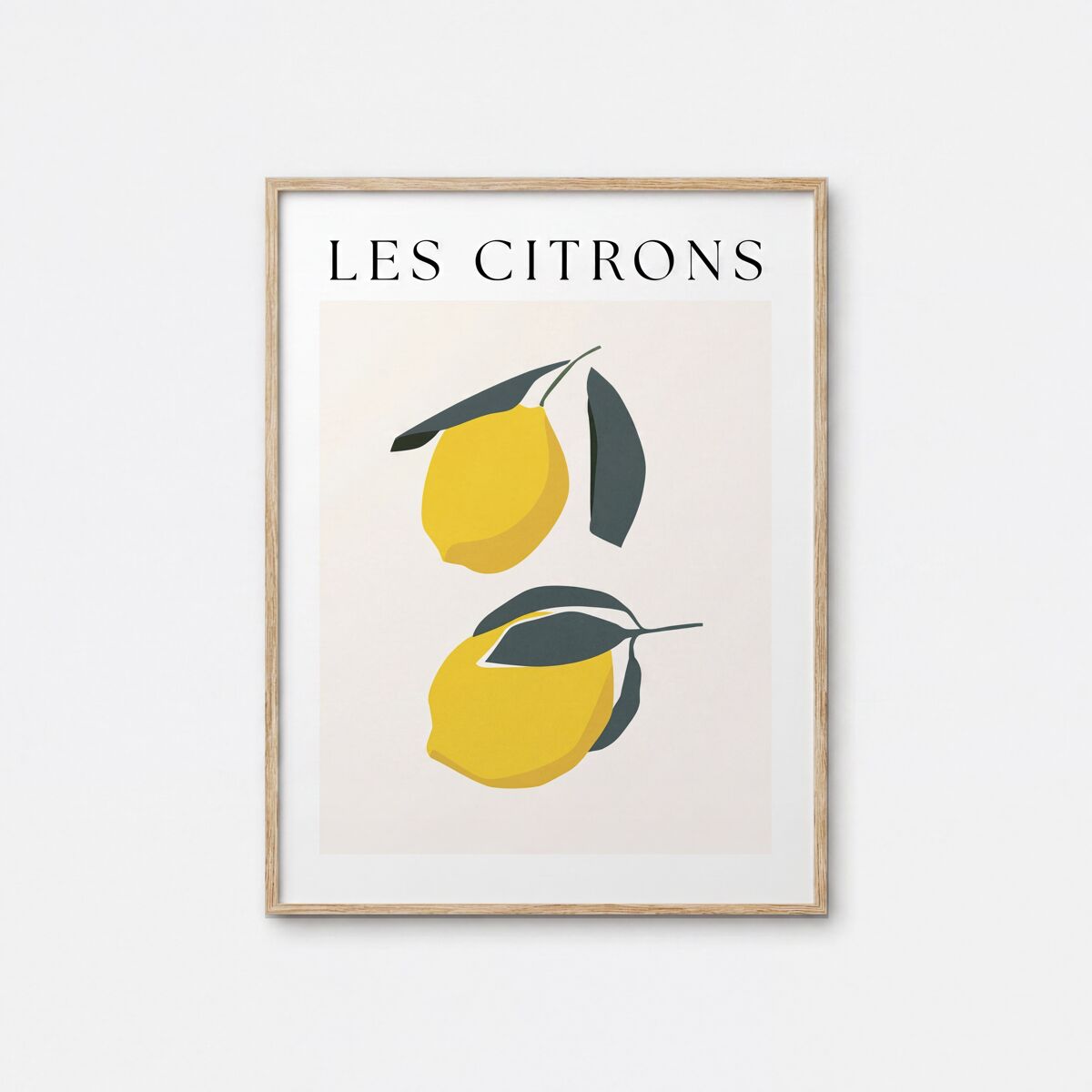 Quadro deco art LES CITRONS 30x40cm com moldura