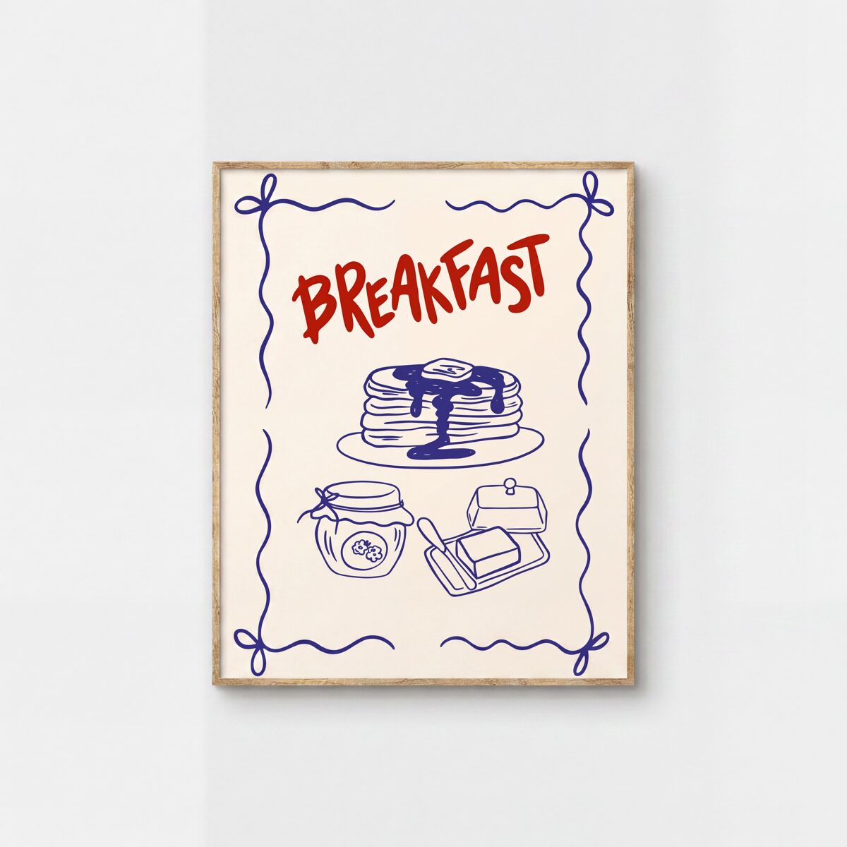 Quadro deco art BREAKFAST 40x50cm com moldura
