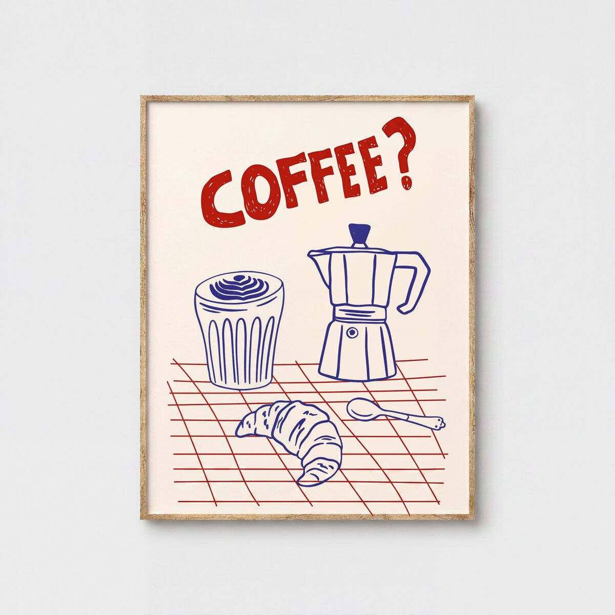 Quadro deco art COFFE 40x50cm com moldura
