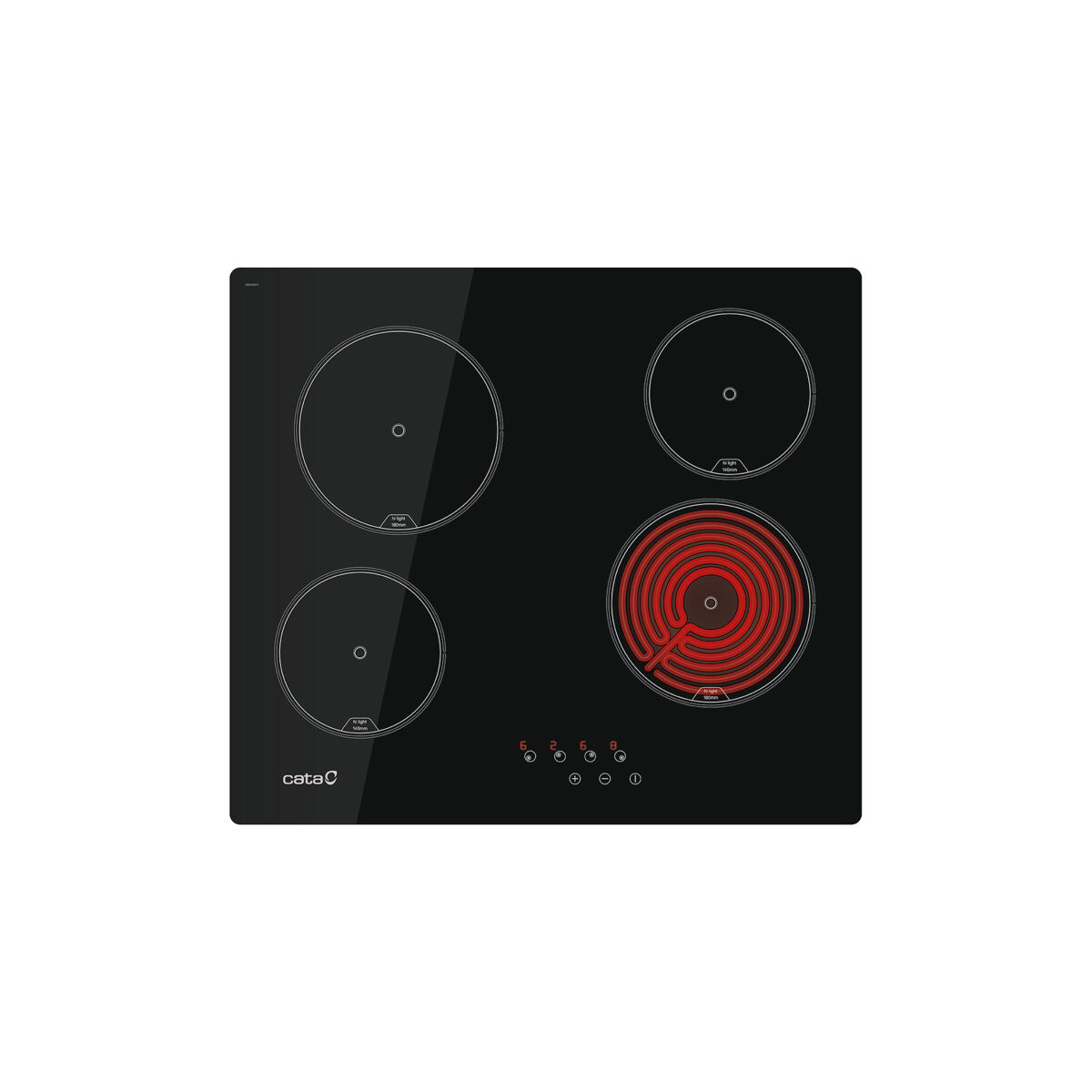 Placa vitrocerâmica CATA TN 604 BK 59cm 4 zonas