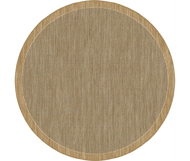 Tapete brussels redondo interior e exterior 140cm cor areia