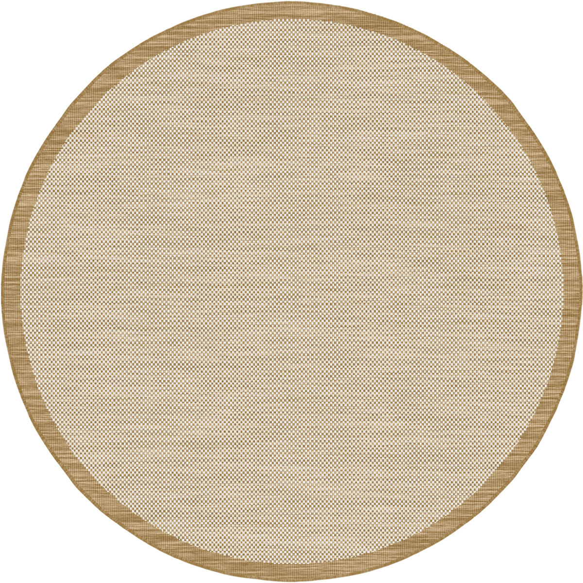 Tapete brussels redondo interior e exterior 200cm cor natural