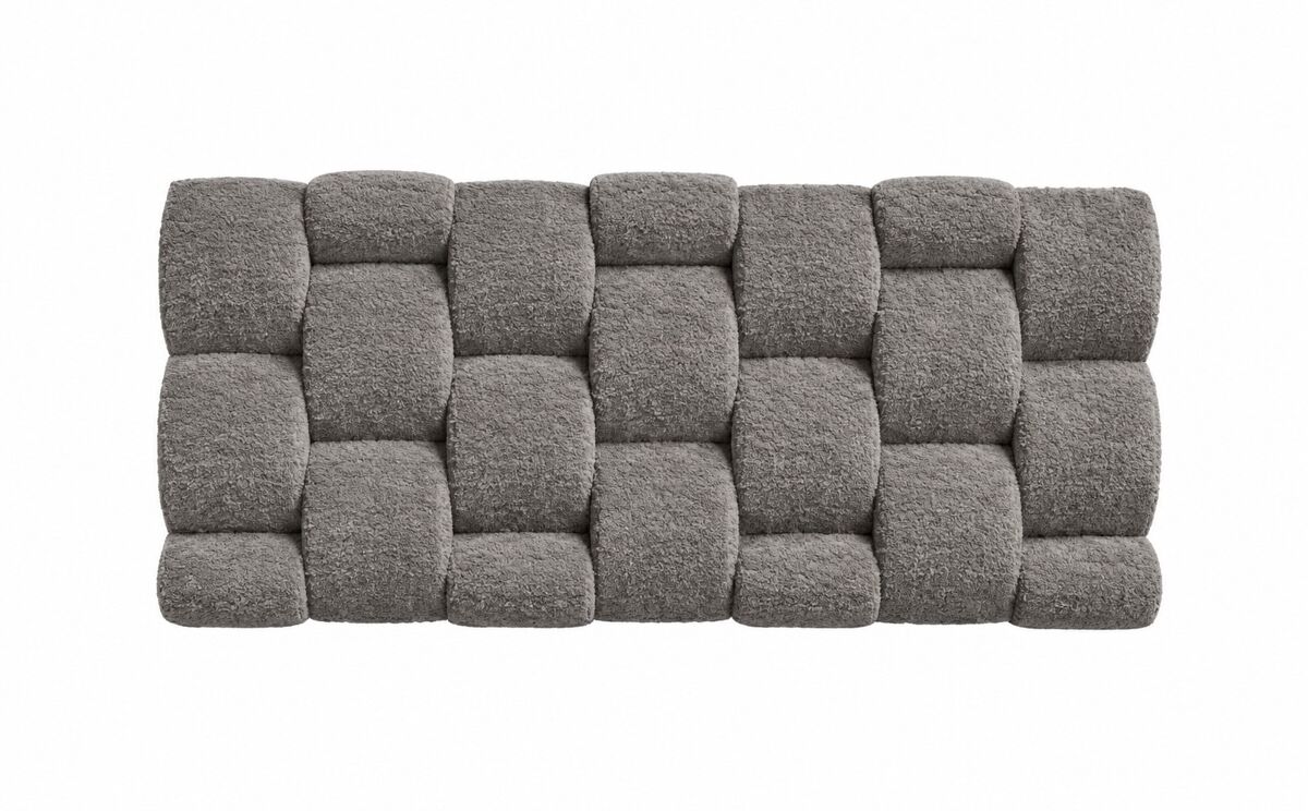 Cabeceira atelier 160x70x12cm tecido cinza escuro - conforama