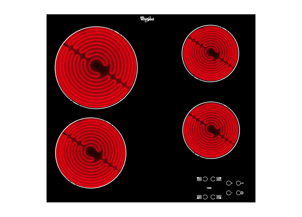 Placa de vitrocerâmica WHIRLPOOL AKT 8090NE 58cm 4 zonas