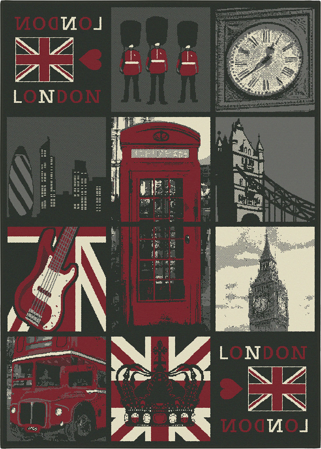 Tapete de polipropileno LONDON 120x170cm