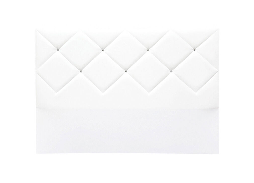 Cabeceira DIAMONDS pele sintética branco 160x120cm